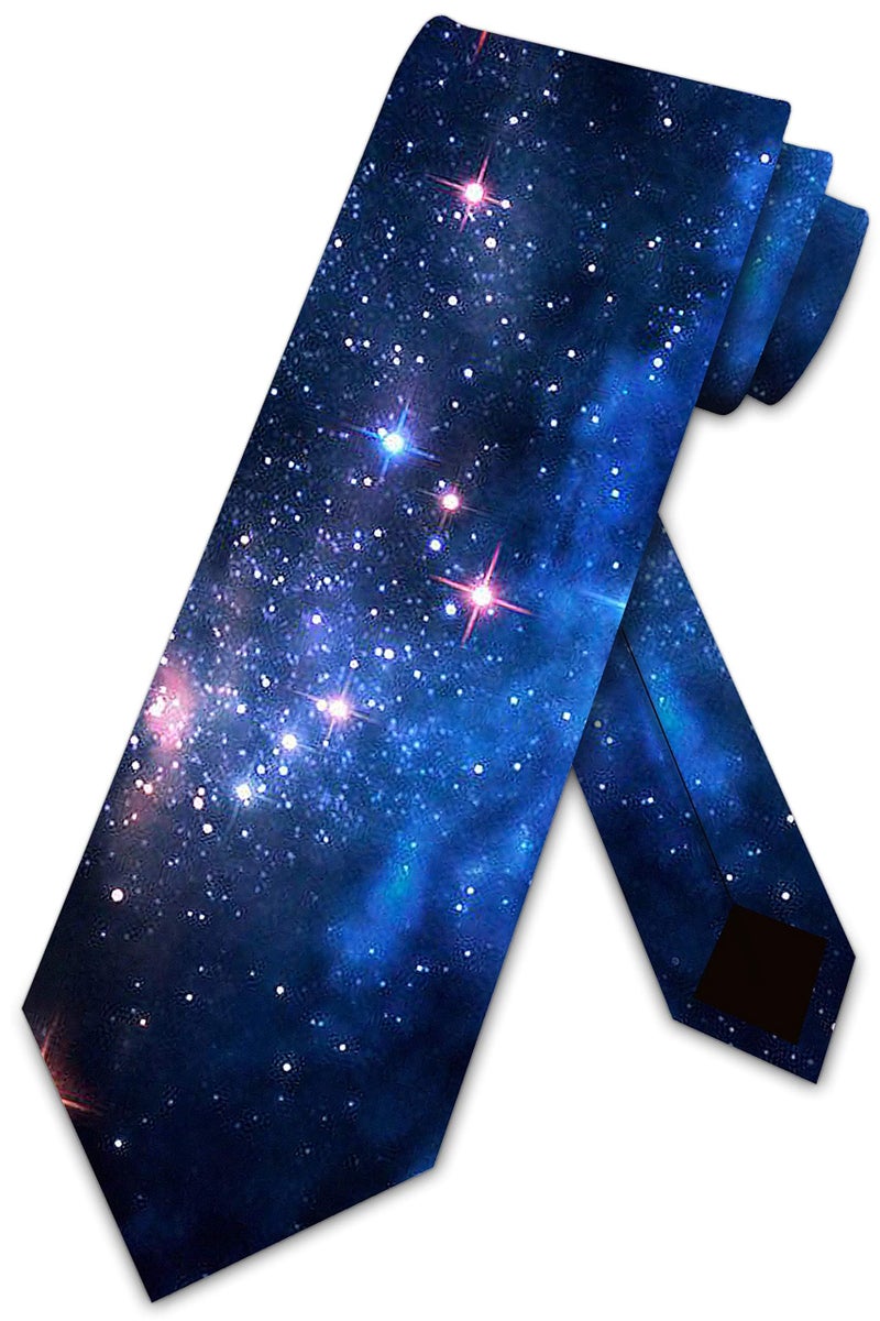 Three Rooker Space Ties Mens Outer Space Galaxy Necktie - Image 1
